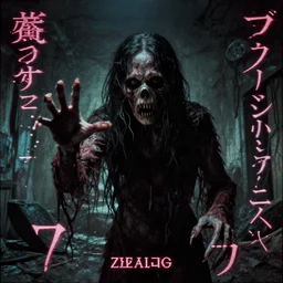 detailed realistic photo of a sinister creature invoking a feeling of dread and despair from a vhs movie, decay, liminal spaces, analog horror, corrupt, scanlines, japanese kanji symbols, zalgo text, the ring movie, horror