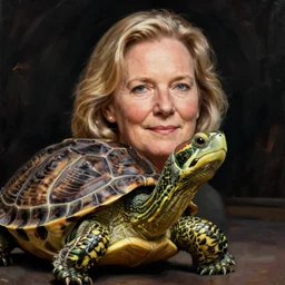 portrait of mitch mcconnell as a turtle, martha greta kempton