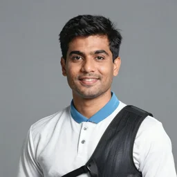 head and shoulders portrait photo of the best archer in India wearing a vest and tanktop, full color magazine article by Sports Illustrated (2002)