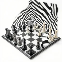 an optical illusion made using a chess board