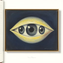 The ‘Naive Oculus’ by Man Ray, most famous artwork of early 20th century, auction catalogue photo, private collection, colourised
