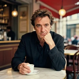 Gérard Depardieu in cafe art