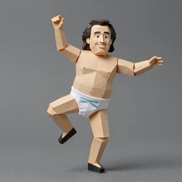 danny devito dancing on a diaper as papier - mache