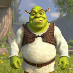 buff shrek posing, 4 k
