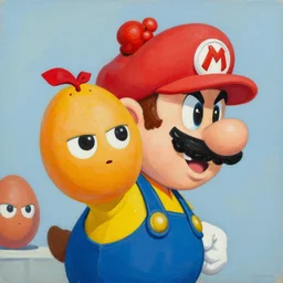 greg manchess portrait painting of wario eggman, medium shot, asymmetrical, profile picture, organic painting, sunny day, matte painting, bold shapes, hard edges, street art, trending on artstation, by huang guangjian and gil elvgren and sachin teng