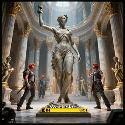 worksafe. insanely detailed. instagram photo, kodak portra. by wlop, ilya kuvshinov, krenz cushart, greg rutkowski, pixiv. zbrush sculpt, octane, maya, houdini, vfx. marble fantasy palace hall. cinematic dramatic atmosphere, sharp focus, volumetric lighting.