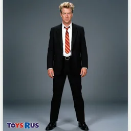 a david lynch halloween costume, full page scan from 1 9 8 8 toys r us catalog, highly detailed