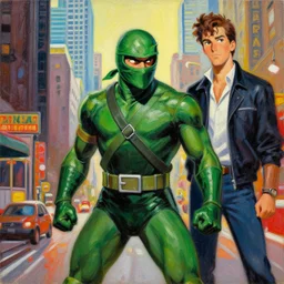 1 9 7 9 retro box art. ninja in new york. keith parkinson and drew struzan. oil on canvas. classics