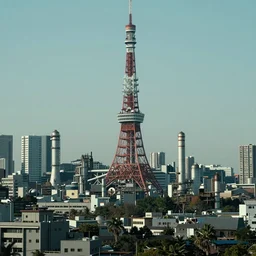 “establishing shot focused on the bustling industrial complex at the base of an isolated tower in Neo-Tokyo. Taller than any other building nearby. 2077 Akira. Photo taken in the style of Denis Villeneuve 8k”
