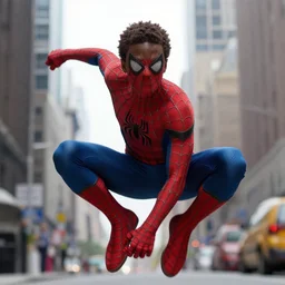 film still of 2 0 year old donald glover as miles morales in spider - man movie, 8 k, action shot