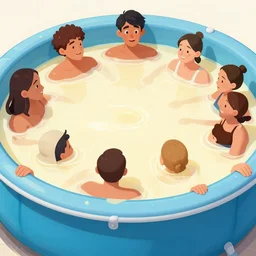 seven london landlords drowning in a paddling pool filled with curdled milk