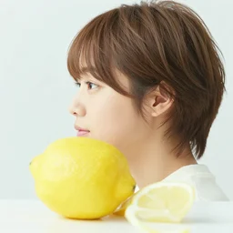 “ a portrait photo of lemon, side shot, by shunji dodo, 8 k resolution, high quality ”