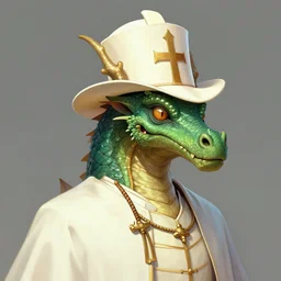 Dragon wearing Pope hat, by Jeff Easley. Trending on Artstation.