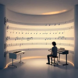 chromesthesia music environment, concept art