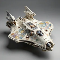 3 d octane render, ultra photorealistic, 8 k hyper detailed image unreal engine, a beautiful of a spaceships organic ceramic on the art contemporary art cyberpunk, alphonse mucha