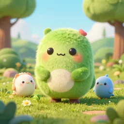 cute 3 d nature sprites, unreal engine 5, octane render, detailed, cinematografic, cinema 4 d, nvidia ray tracing graphics