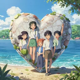 beautiful summer island, in marble incrusted of legends heartstone official fanart behance hd by Jesper Ejsing, by RHADS, Makoto Shinkai and Lois van baarle, ilya kuvshinov, rossdraws global illumination