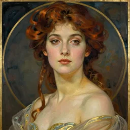 Female Portrait, by Alphonse Mucha.