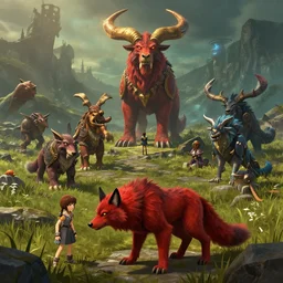 mount epic red wolf screenshot world of warcraft mounts worldboss borberland comics by jesper ejsing art and by feng zhu, by rhads, makoto shinkai and lois van baarle, ilya kuvshinov, rossdraws global light 3 d rtx hdr