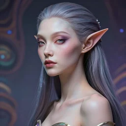stunningly beautiful psychedelic fantasy alien girl, smooth skin, small liver spot on the, soft lighting, realistic wide angle, sharp focus, 8 k high, 6 4 megapixel, insanely detailed, lavish, elegant, beautiful, art by artgerm and wlop