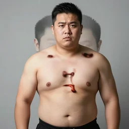 chubby but muscular face