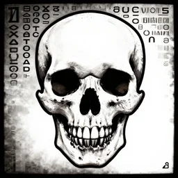 skull and bones ansi art