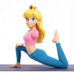 princess peach in yoga pants