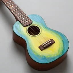 avocado ukulele painted by manet