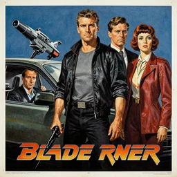 blade runner, Soviet era science fiction, movie poster, painted by norman rockwell and tom lovell and frank schoonover, composition by Fritz Lang