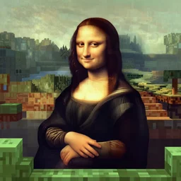 Mona Lisa in Minecraft