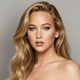 jennifer lawrence digital art, lot of detail.