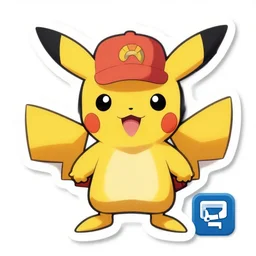 cute miss mascot braisillon braisillon fletchinder pokemon sticker art, cronobreaker, beeple game icon