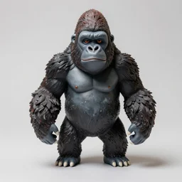 still figurine of gorilla in the style of monster high, personification, detailed product photo, tone mapped, beautiful composition, 8 5 mm, f. 1 8, soft lighting - h 7 0 4