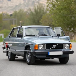 Volvo 480 if it were manufactured in the 2022 production year, 2022 Volvo 480 with pop up headlights, wide angle exterior 2022