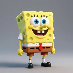 spongebob squarepants in mortal kombat, character, videogame render, 4 k, artstation