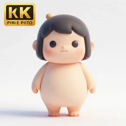 full body 3d render of Omoide poroporo, studio lighting, white background, blender, trending on artstation, 8k, highly detailed, disney pixar 3D style