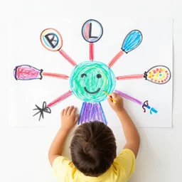 kindergartener drawing of an lsd trip
