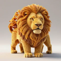 a beautifull intricate cute 3 d fractal made of lions, unreal engine, wide shot, by octane render by, ellen jewett