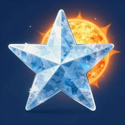 big ice star that's the opposite of the sun, au naturel, hyper detailed, digital art, trending in artstation, behance, deviantart, cinematic lighting, studio quality, smooth render, unreal engine 5 rendered, octane rendered, art style by pixar dreamworks warner bros disney