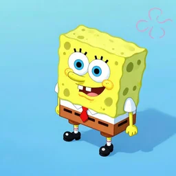 isometric spongebob