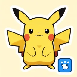cute miss mascot paras paras paras pokemon sticker art, cronobreaker, beeple game icon