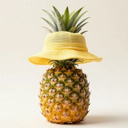 pineapple with a hat
