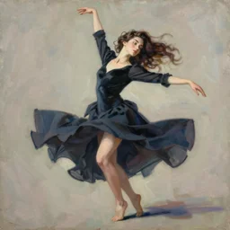 a ultradetailed beautiful painting of a stylish woman dancing, by conrad roset, greg rutkowski and makoto shinkai, trending on artstation