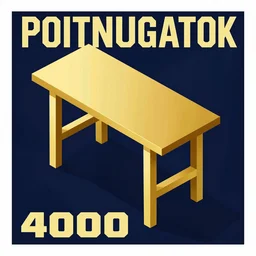 porta 4 0 0 golden isometric projection graphic design poster of a saw table inspired by fascism and nazism propaganda posters