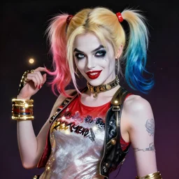 portrait of apex legends harley quinn, intricate, elegant, glowing lights, highly detailed, digital painting, artstation, glamor pose, concept art, smooth, sharp focus, illustration, art by artgerm and greg rutkowski, artey freytag
