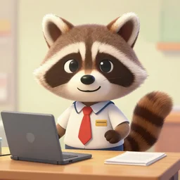 a surreal illustration portrait of an anthropomorphic raccoon accountant, by victo ngai, by stephen gammell, by george ault, in the style of animal crossing, artstation