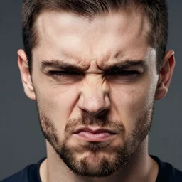 competitive frowning