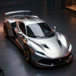 a cyberpunk 2 0 7 7 ferrari 2 5 0 tr concept designed by art zhu, highly detailed, intricate, dramatic lighting,