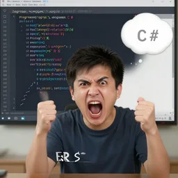 a developer rages about the programming language c #, rust, rusty
