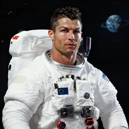 ronaldo nazario as an astronoaut, space